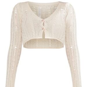 Distressed Crop Sweater 🤍